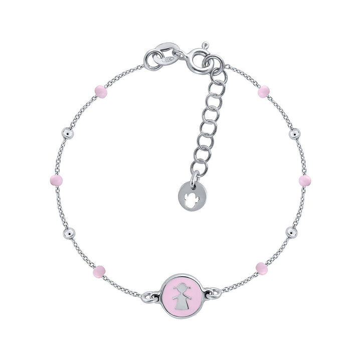Pulsera Mini Mary Esmalte - Niña Rosa