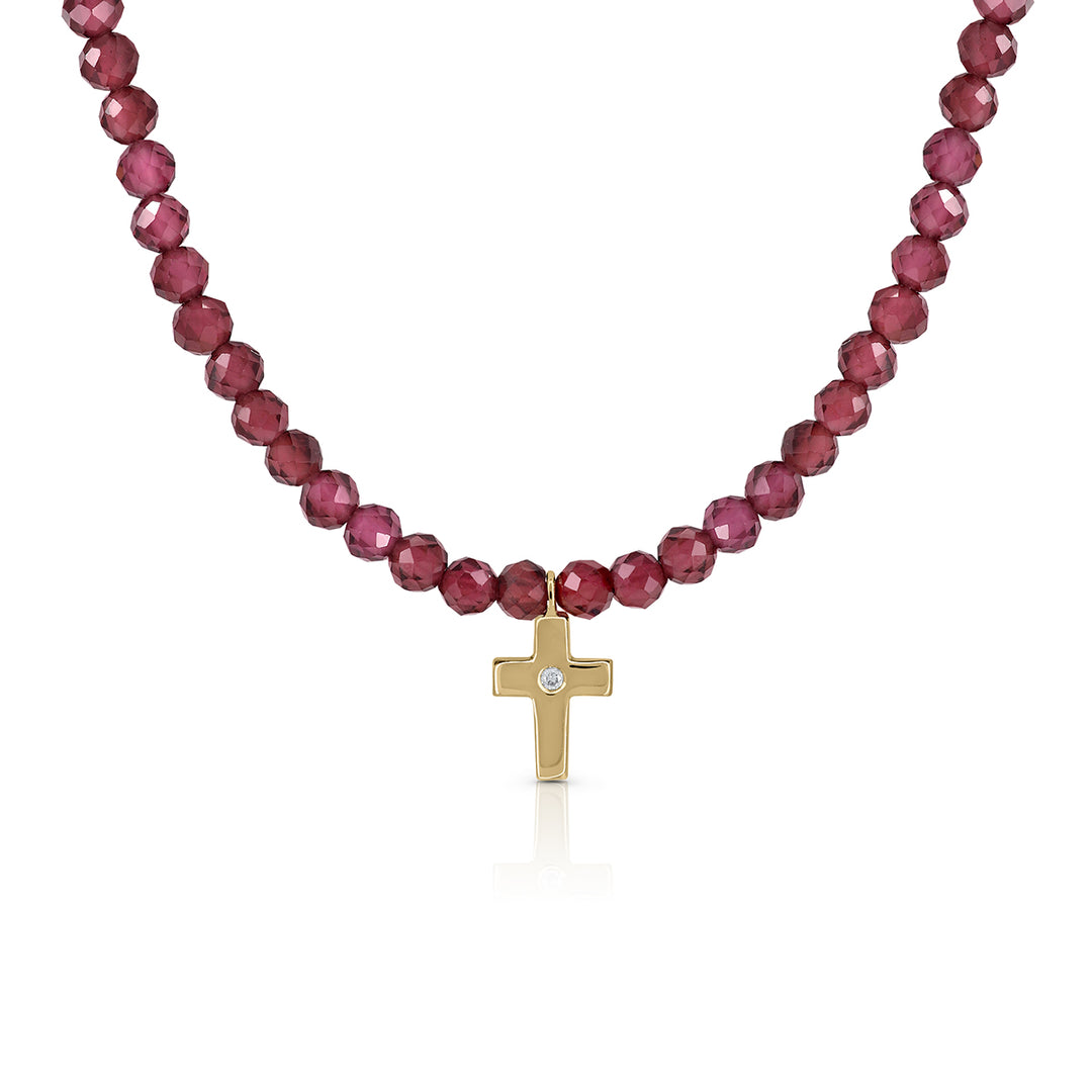 Gold emerald necklace with Star of Bethlehem