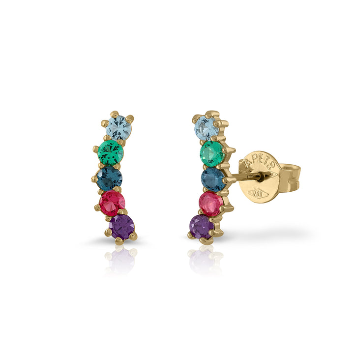 Pendientes Oro Trepador Topacios
