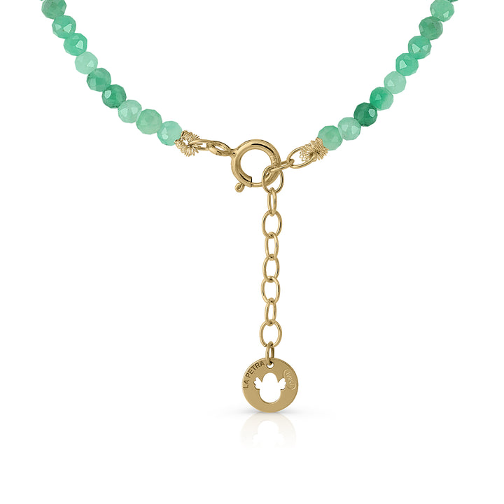 Gold emerald necklace with Star of Bethlehem