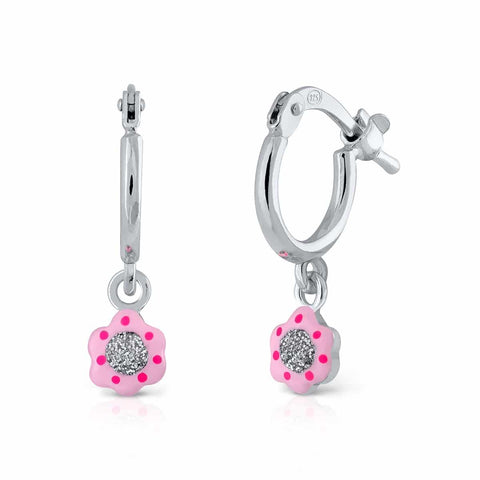 Mini Hoop Enamel Pandereta- Mirror Flower