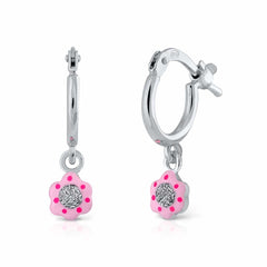 Mini aritos Pandereta flor espejo