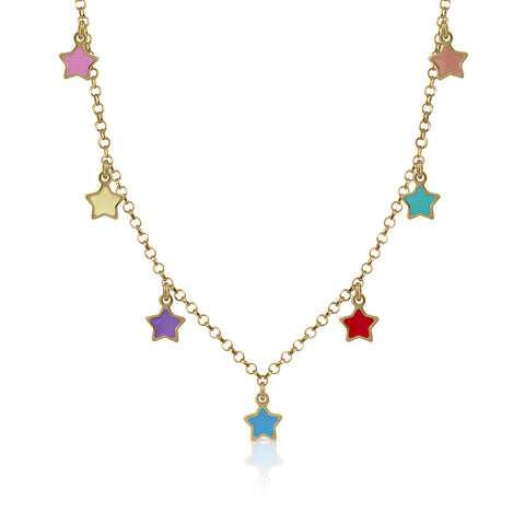 Colors star 5 tambourine necklace