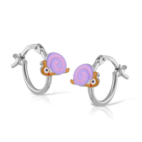 Mini Hoop Enamel - Snail