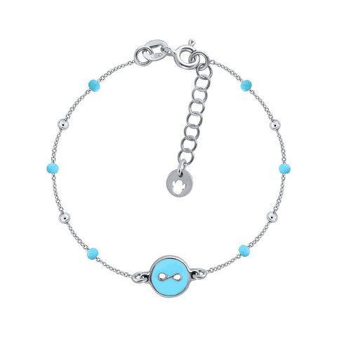 Mini Mary Enamel Bracelet - Infinity Blue