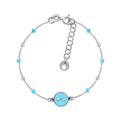 Mini Mary Enamel Bracelet - Infinity Blue