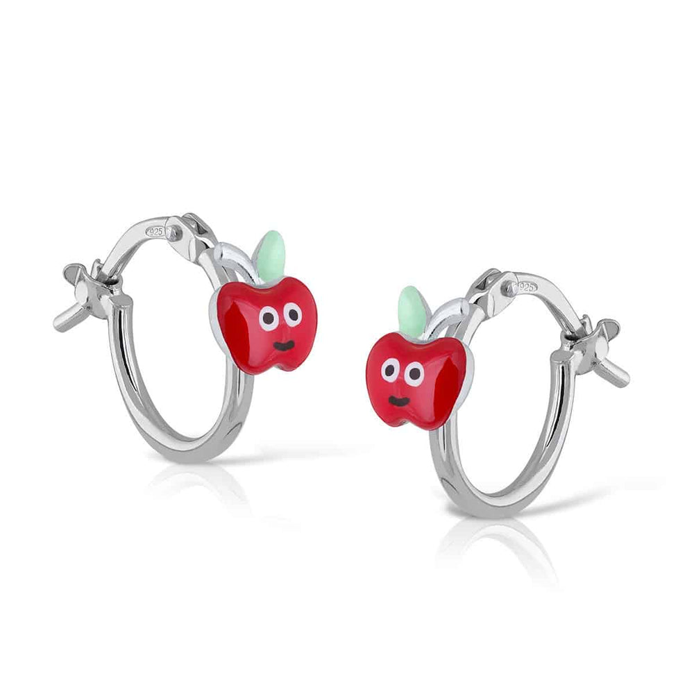 Brincos pequenos Esmalte maçã
