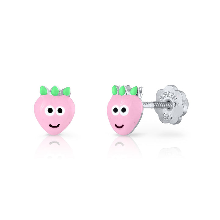 Strawberry Enamel Earrings