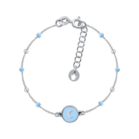 Mini Mary Enamel Bracelet - Blue Moon
