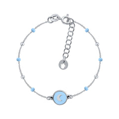 Mini Mary Enamel Bracelet - Blue Moon