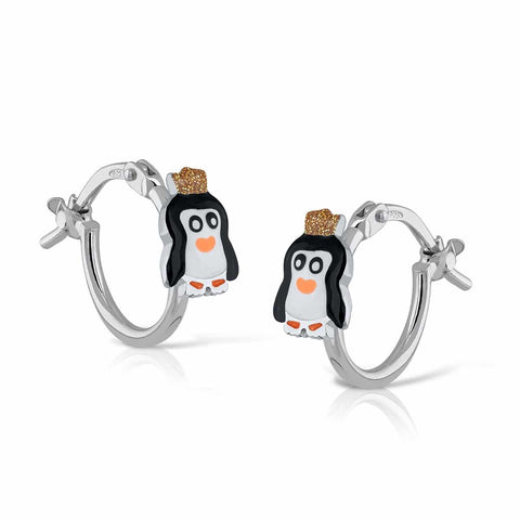 Mini Hoop Enamel - Penguin
