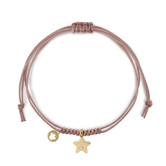 Pulsera Oro Macramé estrella inicial