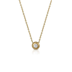 Collar oro diamante chatón