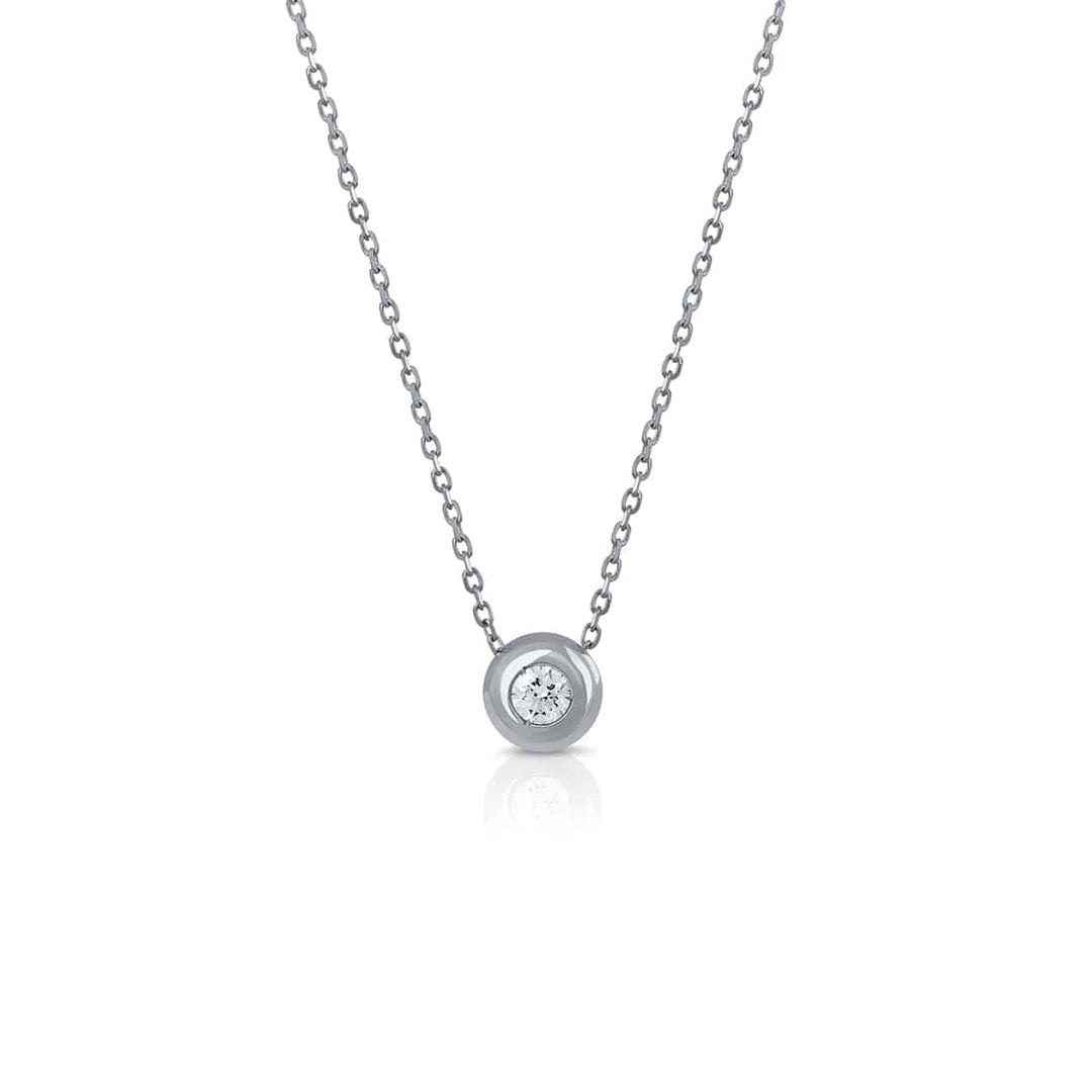 Gold Necklace Chaton Diamond