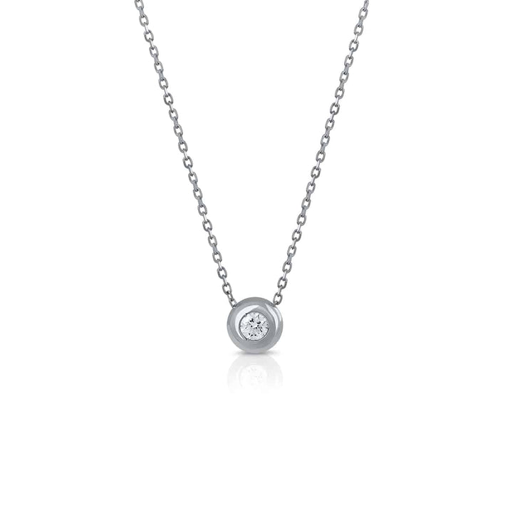Gold Necklace Chaton Diamond
