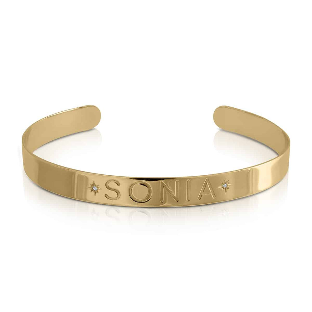 Pulsera Oro diamantes personalizada