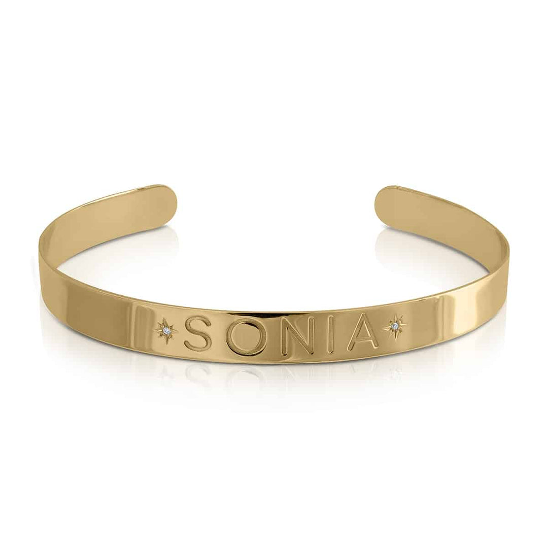 Pulsera Personalizada Oro 2 Brillantes