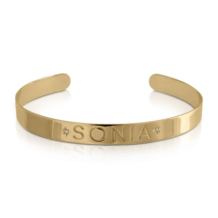 Pulsera Personalizada Oro 2 Brillantes
