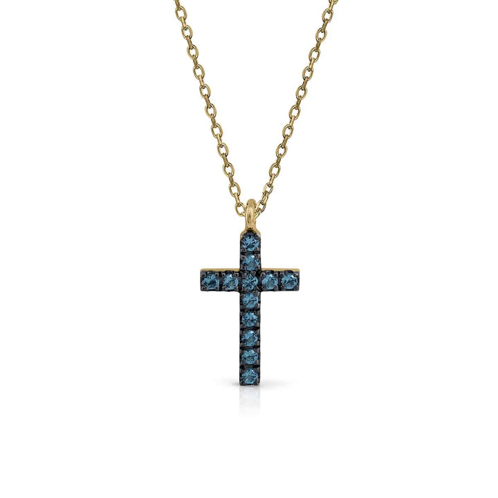 Golden Topaz Cross Necklace