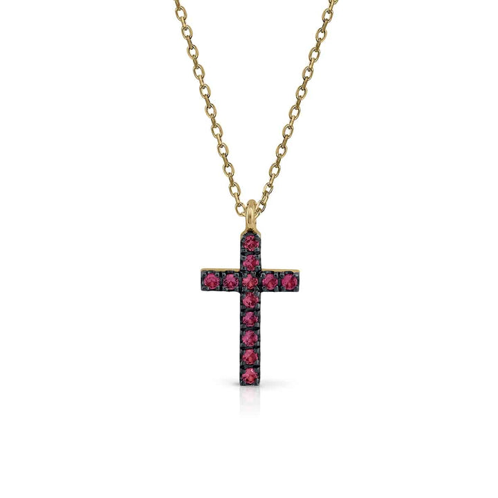 Golden Topaz Cross Necklace