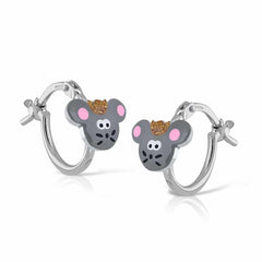 Mini aritos Esmalte ratón