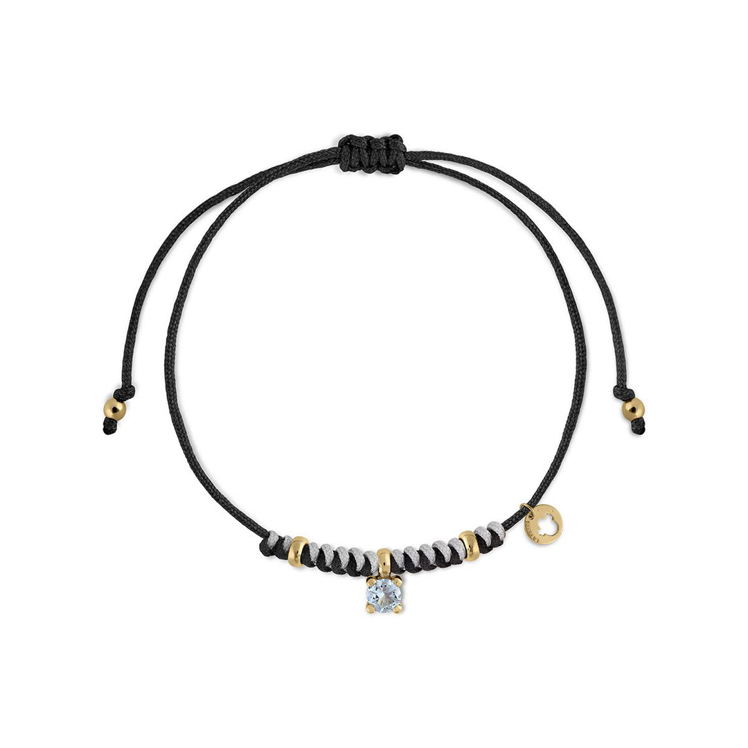 Pulsera Macrame Bicolor Topacio Blanco