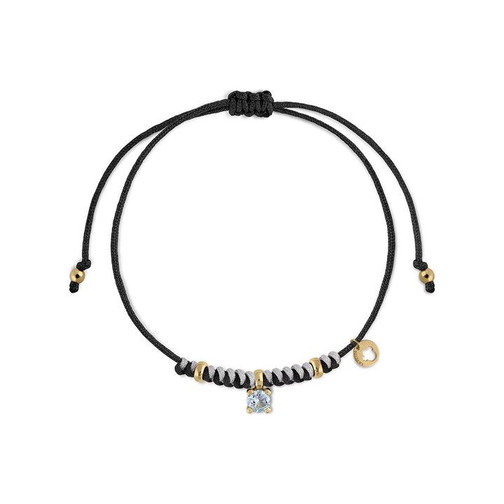 Pulsera Macrame Bicolor Topacio Blanco