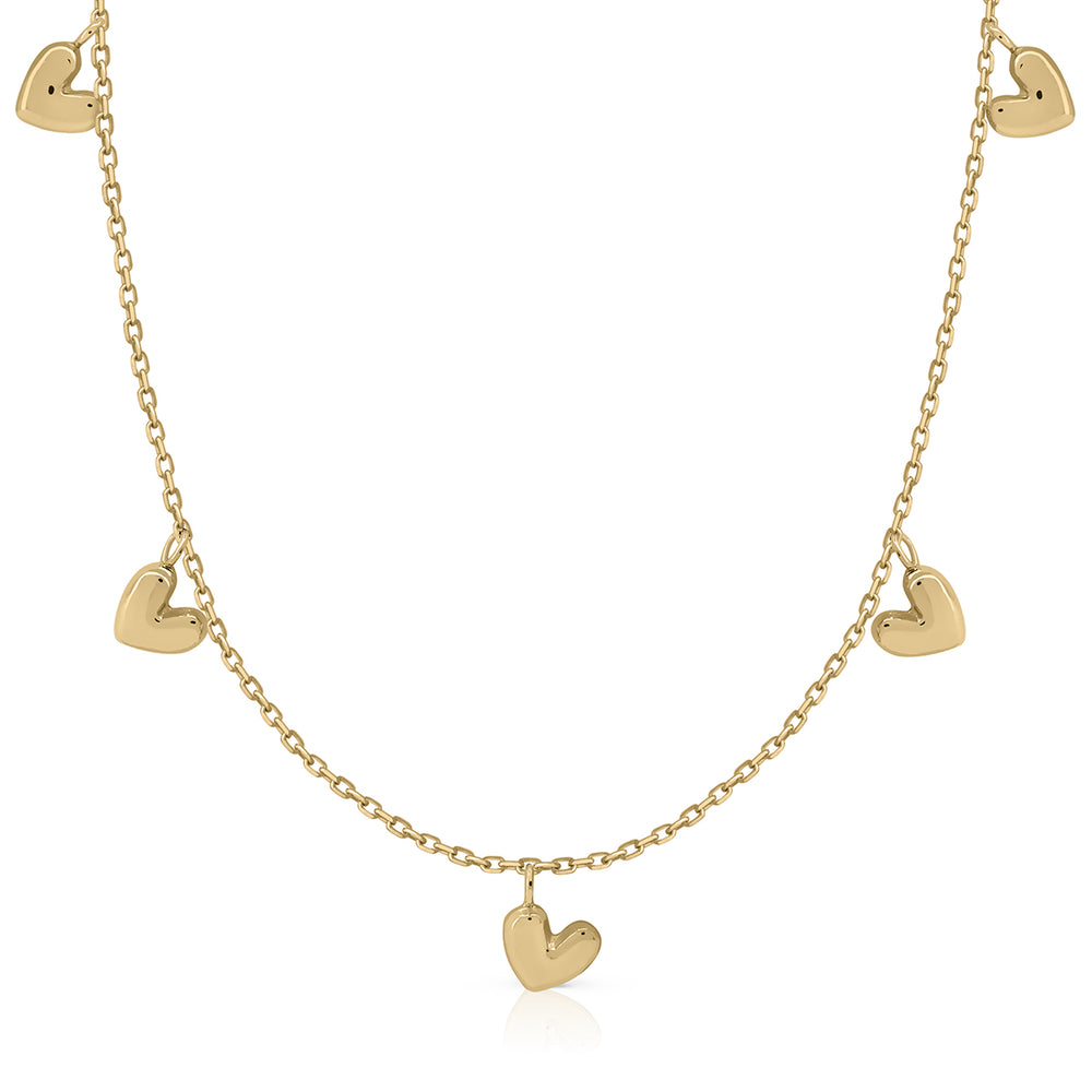 Collar oro 5 Corazones pandereta