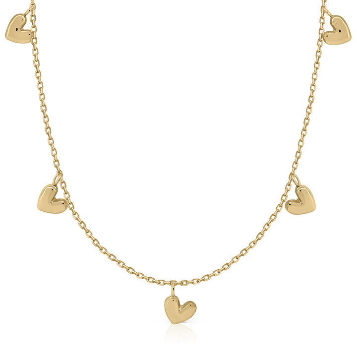 Collar oro 5 Corazones pandereta