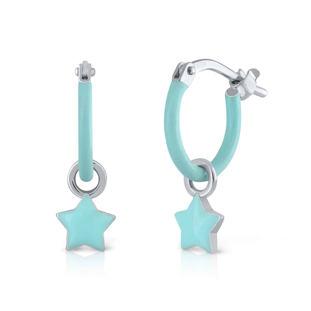 Mini aritos Colors esmalte estrella