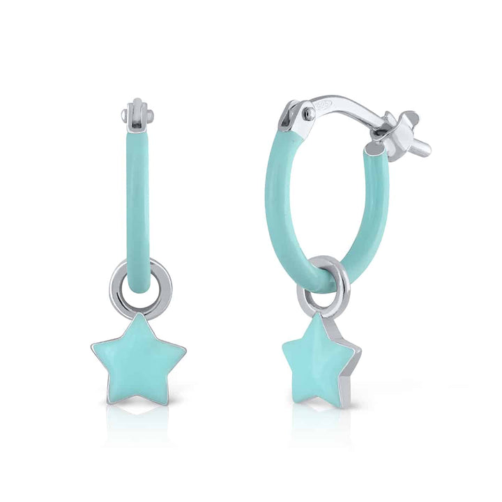 Mini aritos Colors esmalte estrella