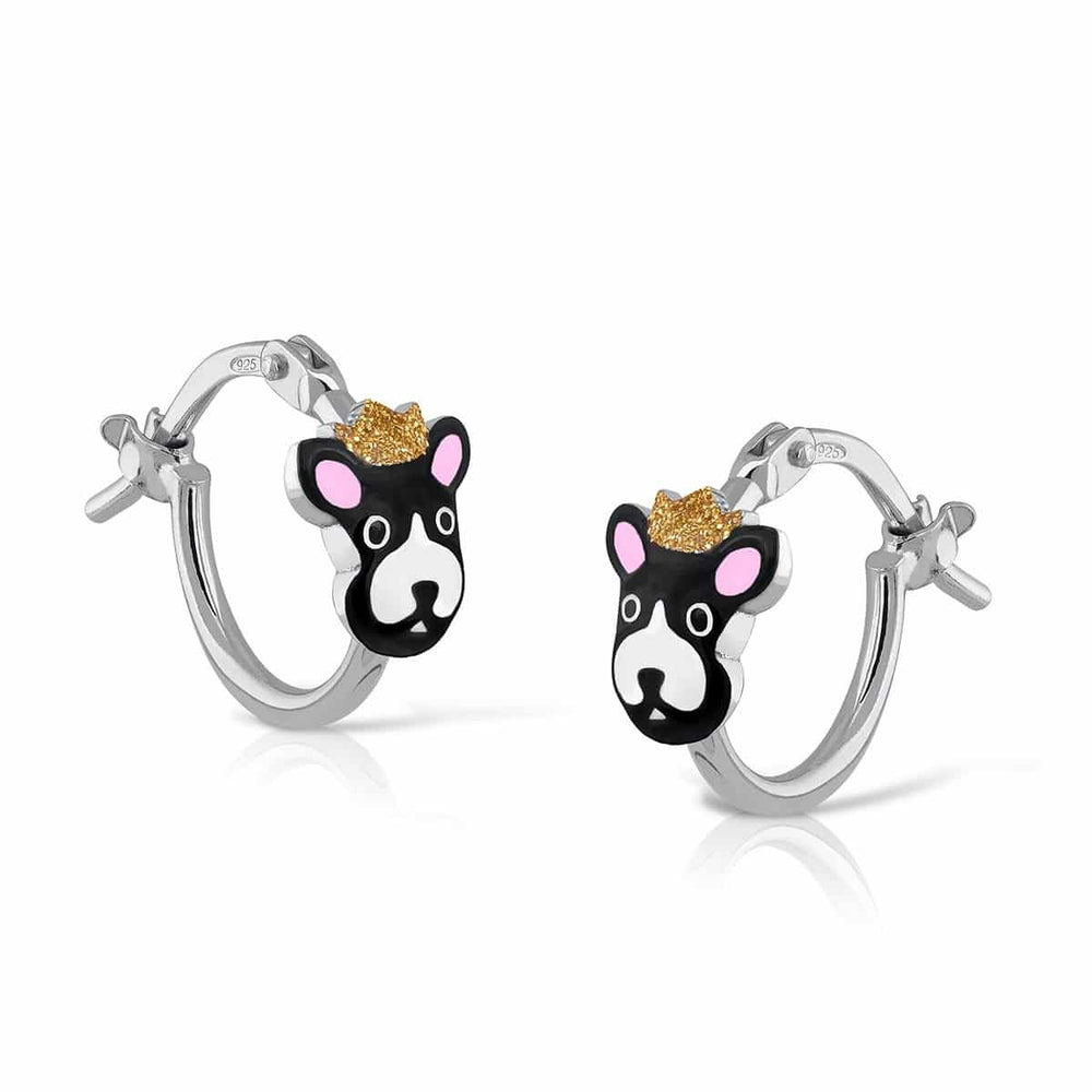 Mini brincos Esmalte buldogue