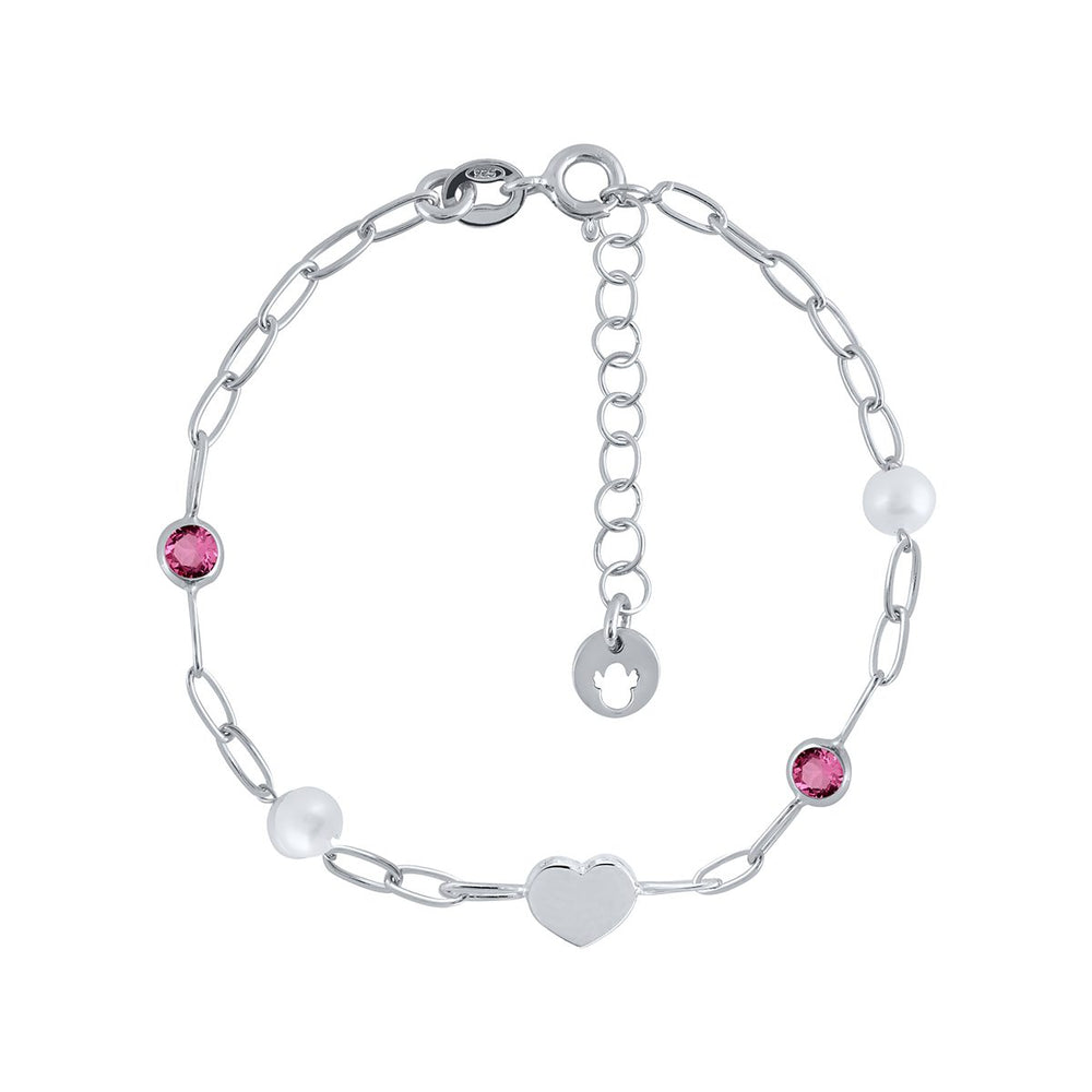 Pulsera Mini Lotus corazón rosa