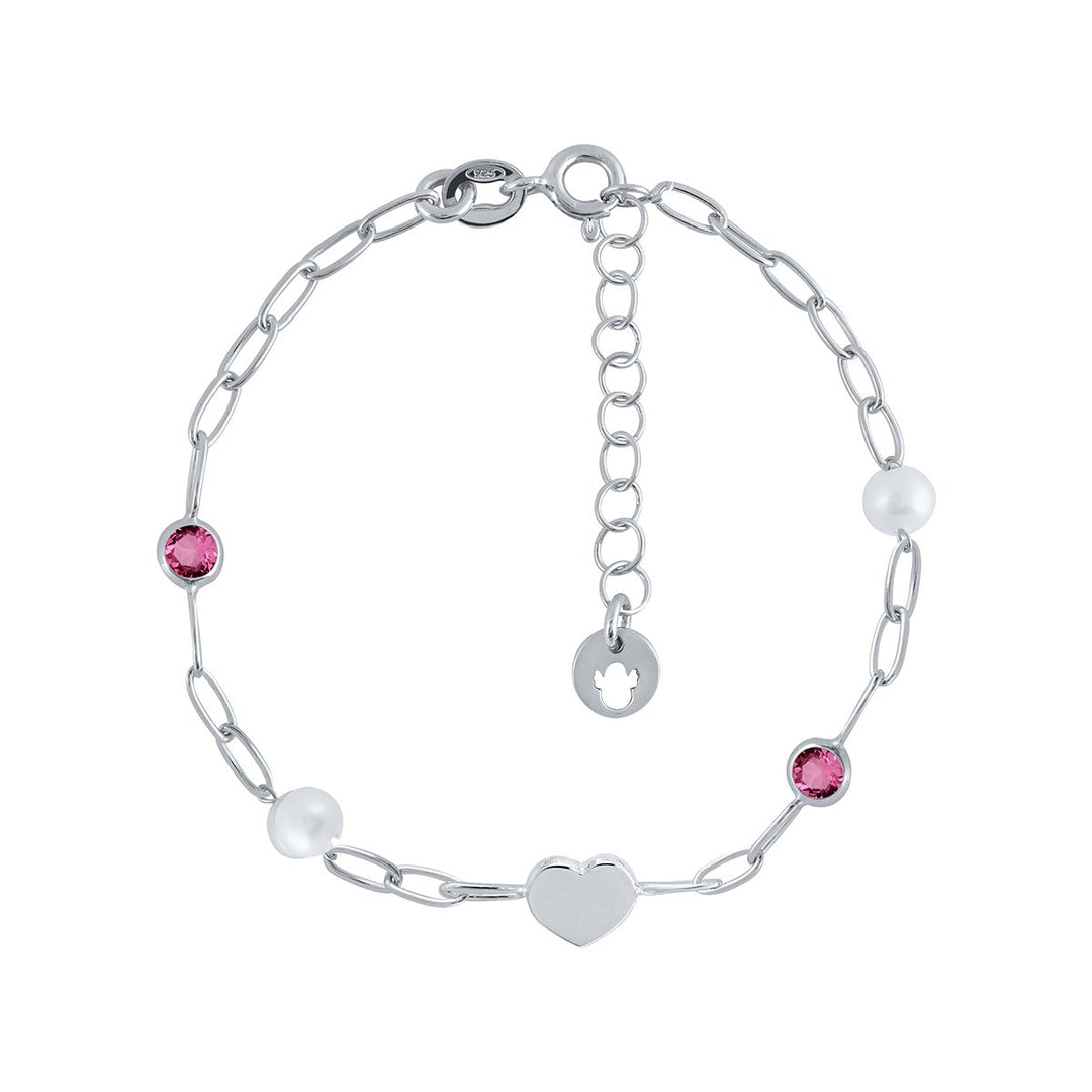 Pulsera Mini Lotus Corazón Rosa