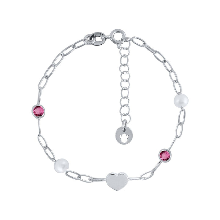 Pulsera Mini Lotus Corazón Rosa