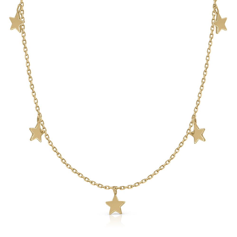 Gold Necklace 5 Topaz