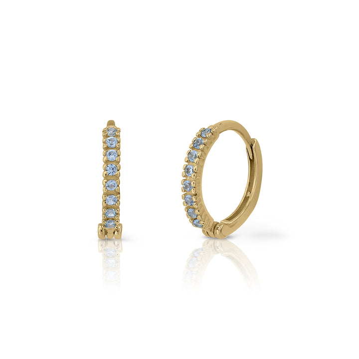 9k Gold Sparkly Heart Earrings