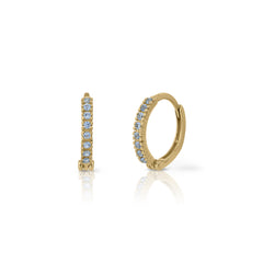 9k Gold Sparkly Heart Earrings