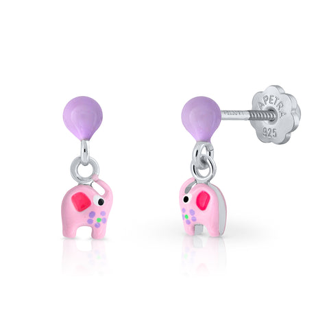 Candy Floss Elephant Aurora Earrings