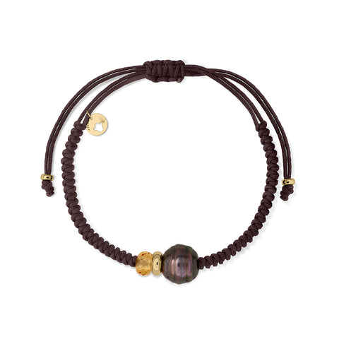 Bracelet Macramé Gold Collection Chimo Citrino
