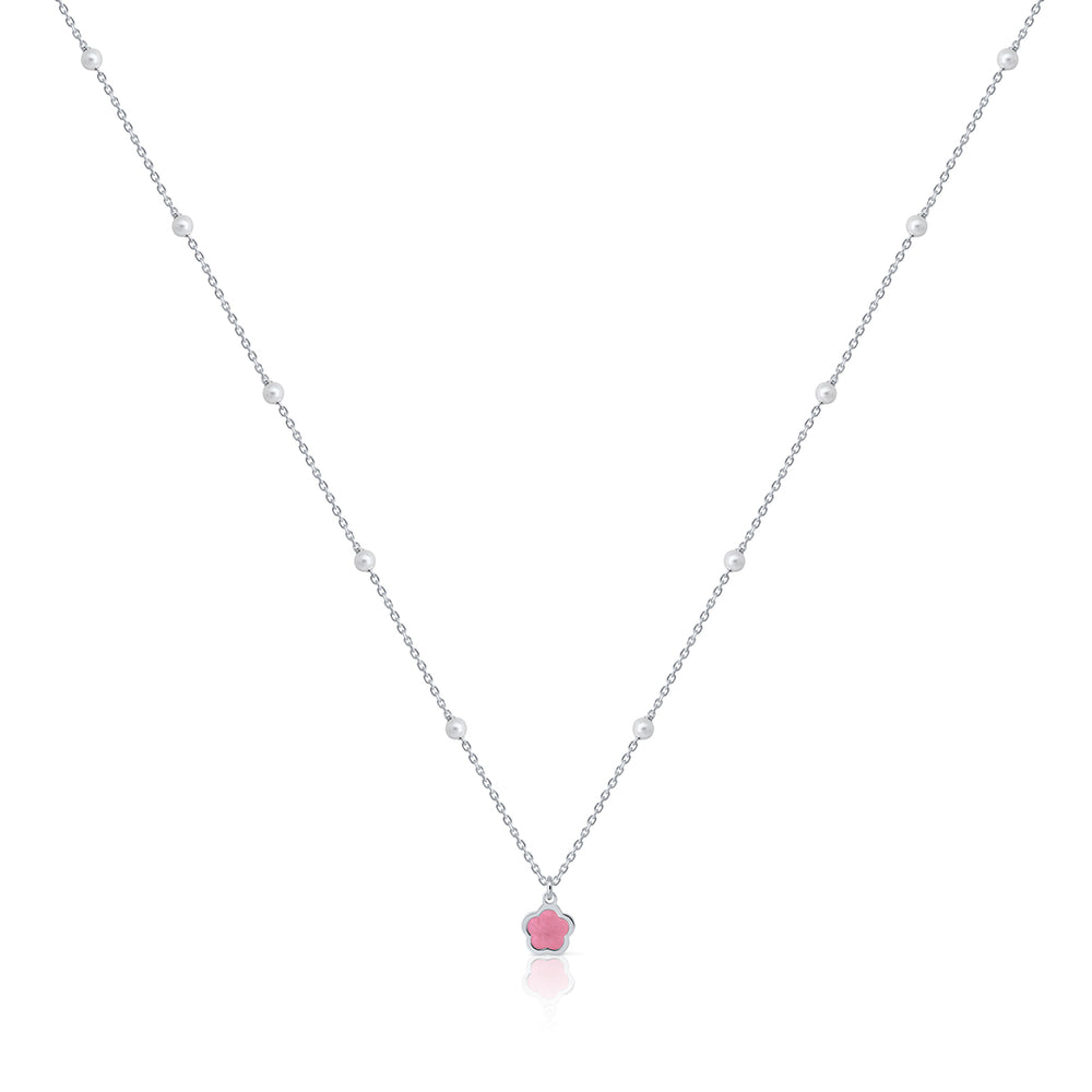 Collar Colección Teen Pearls - Flor rosa G