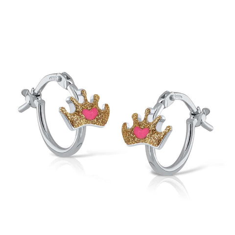 Mini Hoop Enamel - Crown