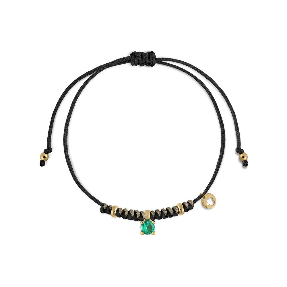 Pulsera Macramé Bicolor Topacio Verde