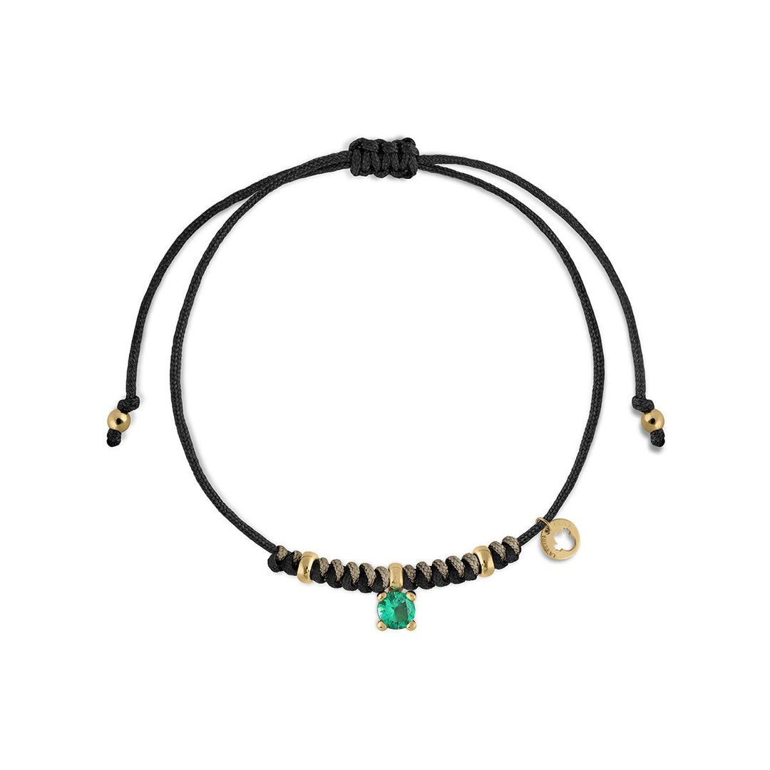 Pulsera Macramé Bicolor Topacio Verde