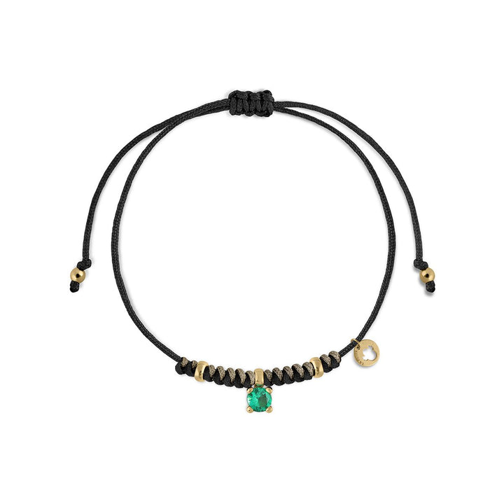 Pulsera Macramé Bicolor Topacio Verde