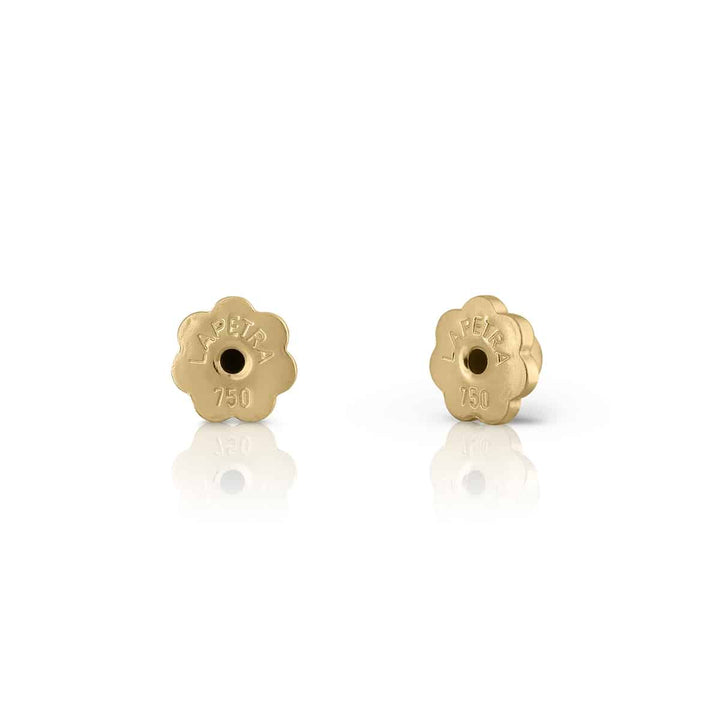 Gold Earrings Tiny Pearl Topaz Screw Back