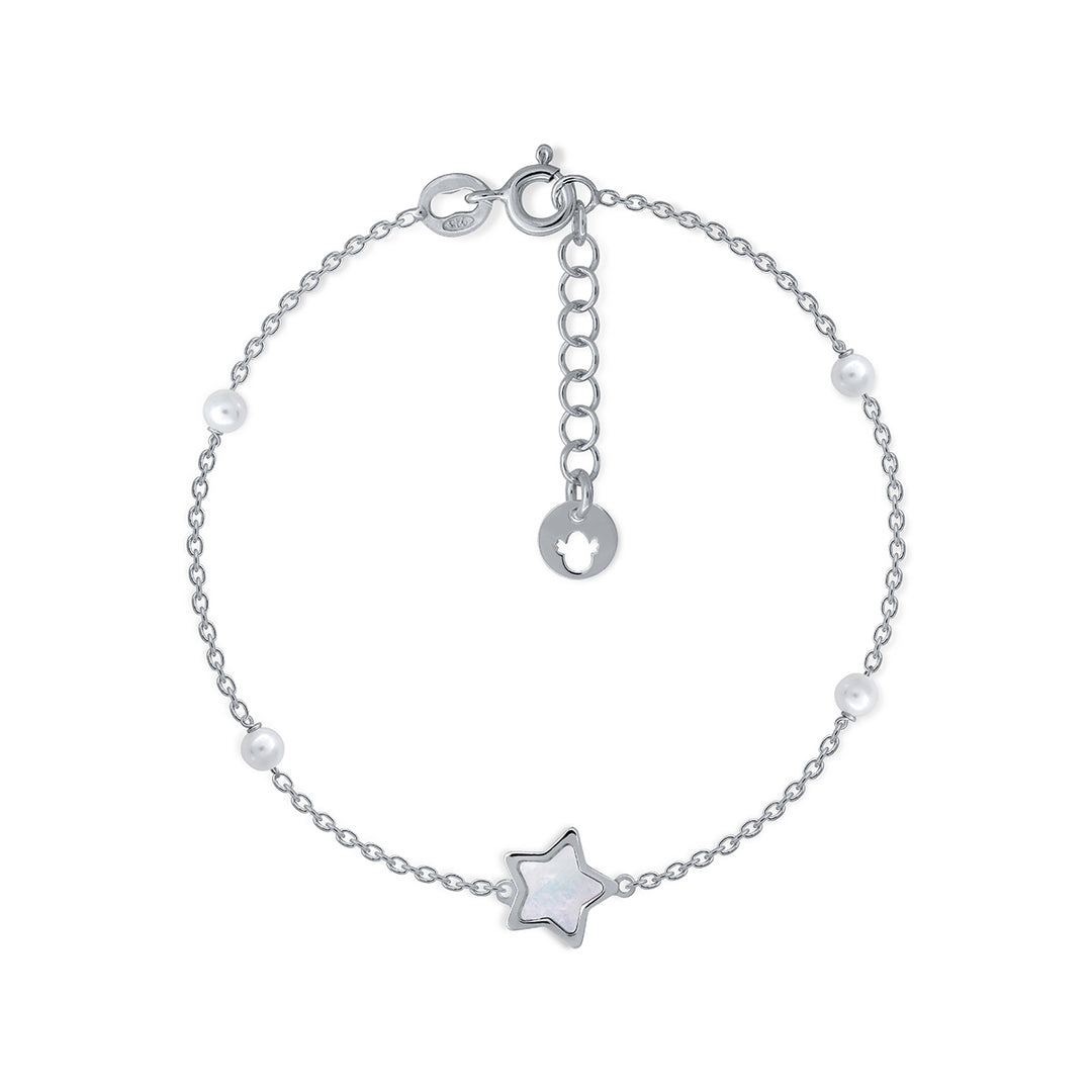 Pulsera Colección Teen Pearls - Estrella blanca