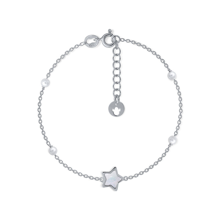 Pulsera Colección Teen Pearls - Estrella blanca