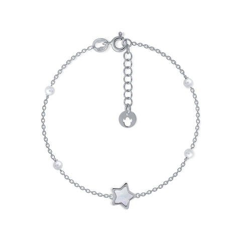 Crystal Pearls Star Bracelet