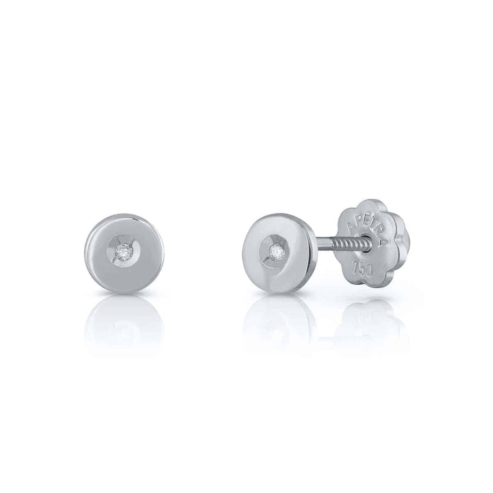 Pendientes oro diamante Tiny chatón